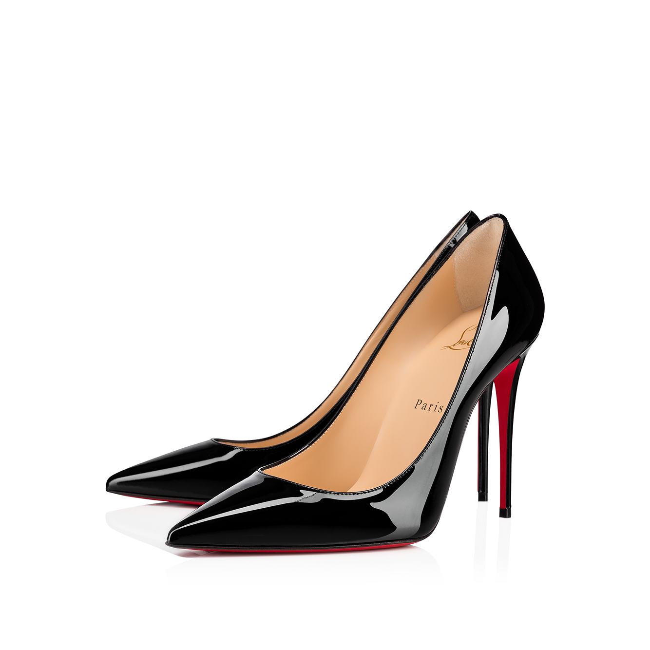 Christian Louboutin Black Patent Leather Kate Décolleté 100