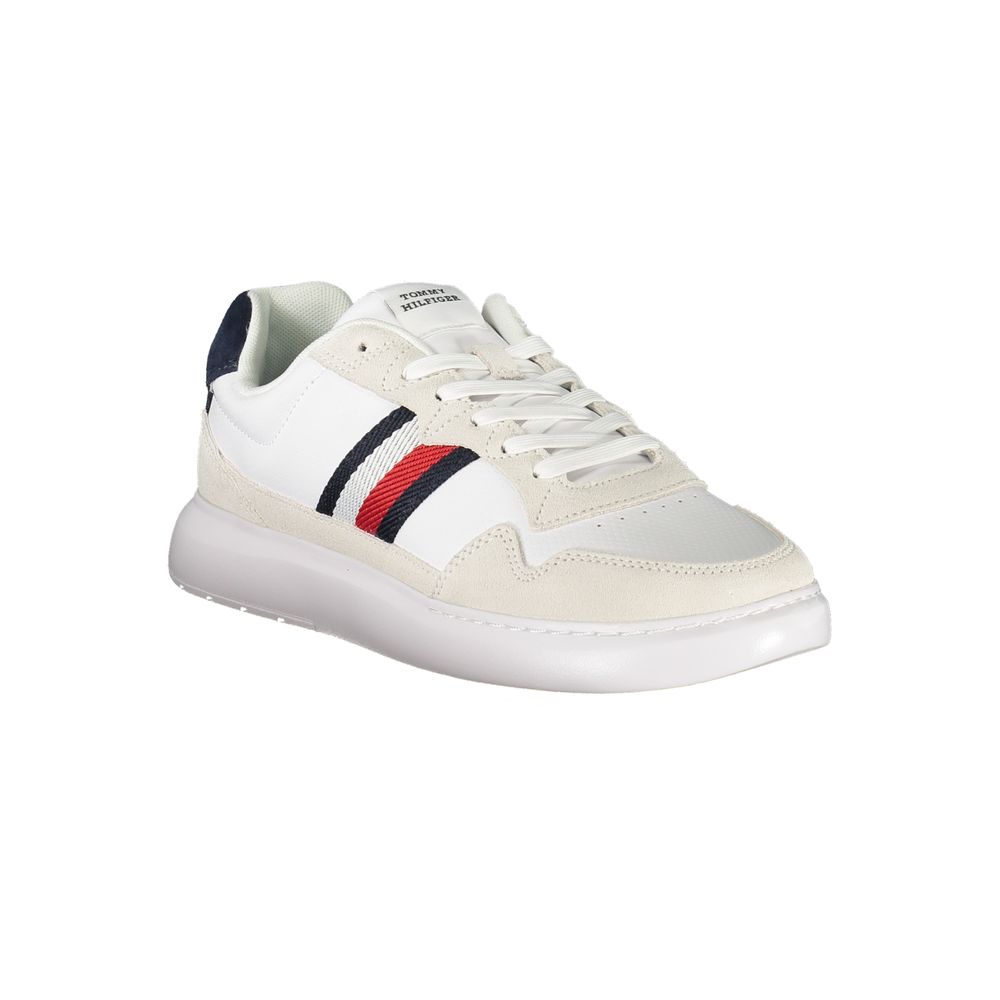 Tommy Hilfiger White Leather Men Sneakers