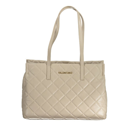 Mario Valentino shoppingtaske i polyurethan – beige