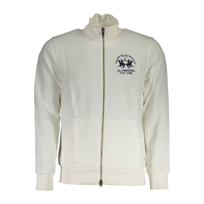 La Martina Zip-Detail Sweatshirt – White