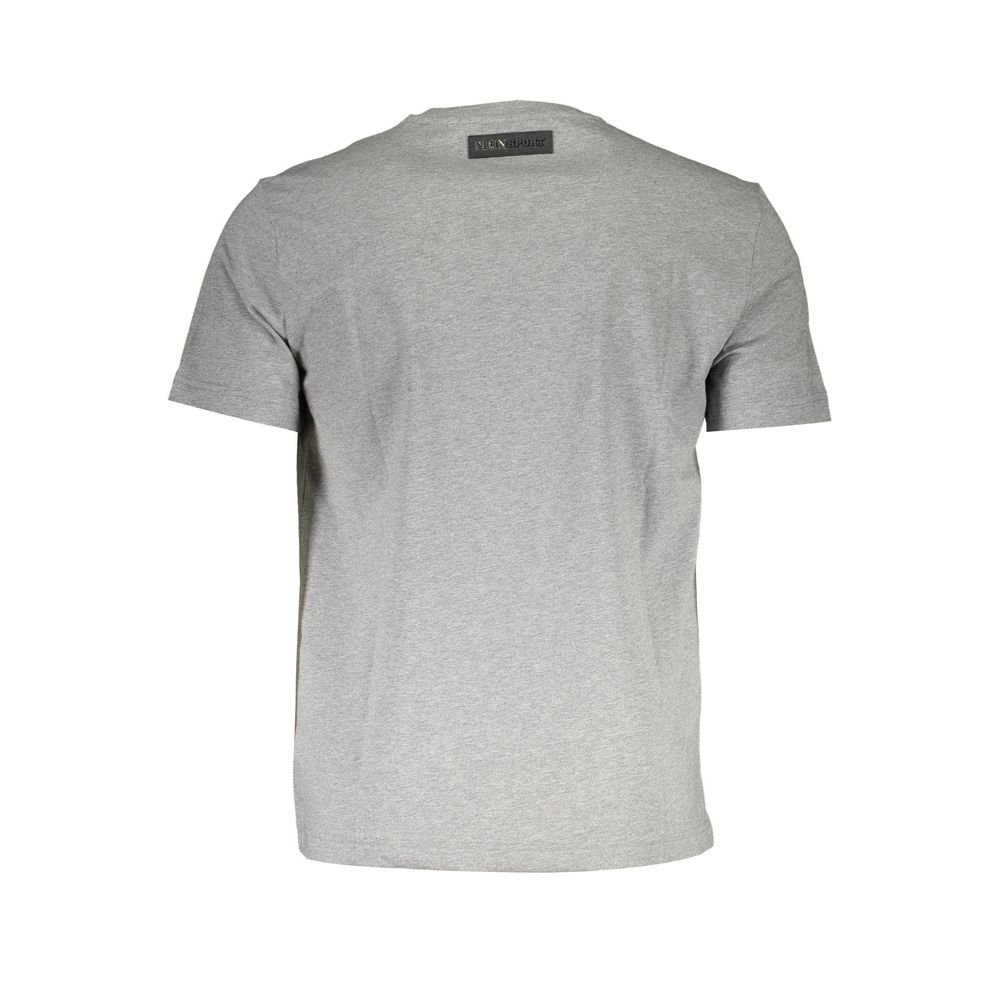 Plein Sport Men's Cotton V-Neck T-Shirt – Grey