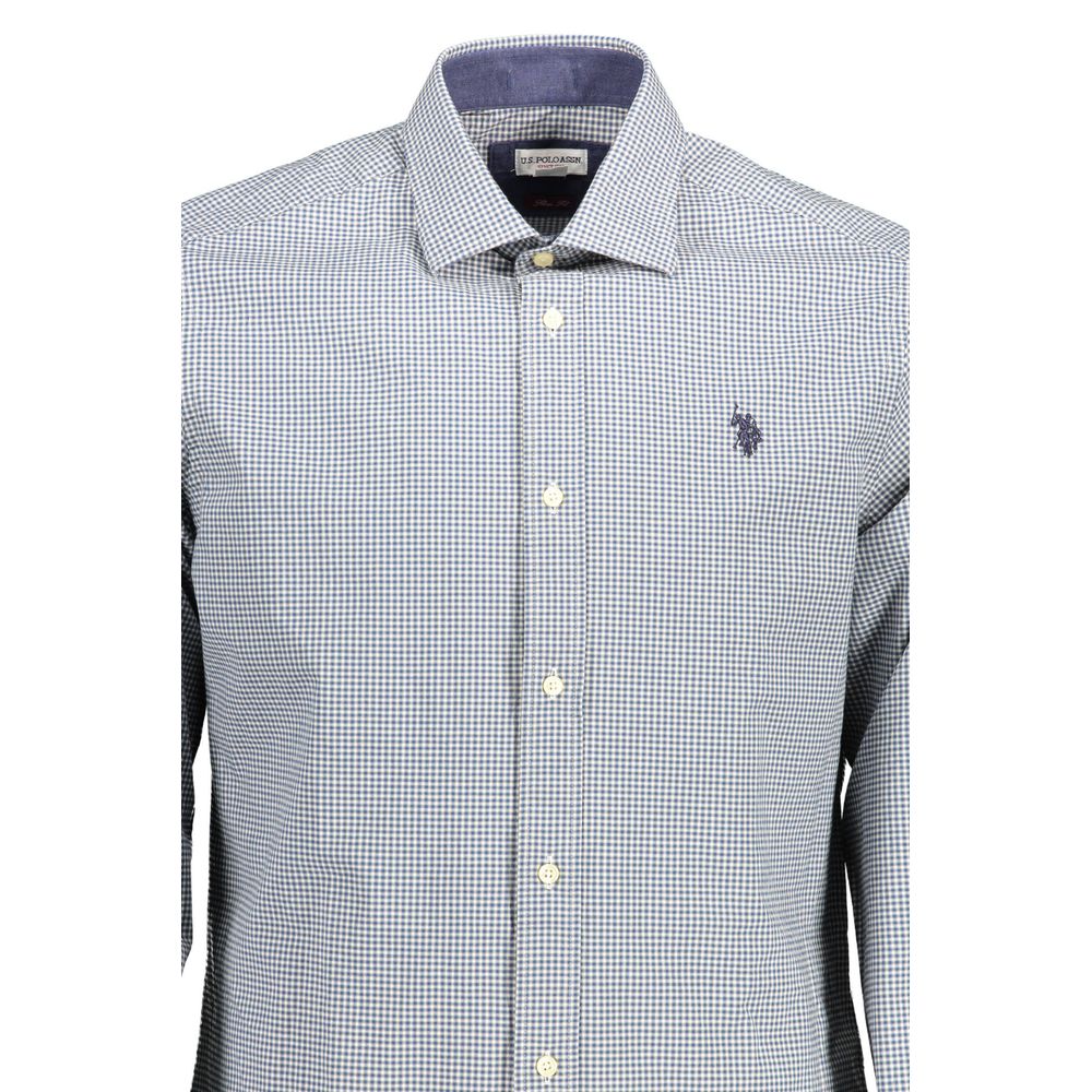U.S. POLO ASSN. Azzurro Cotton Men's Shirt