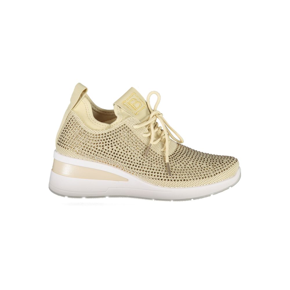 Laura Biagiotti Beige Polyester Women Sneakers
