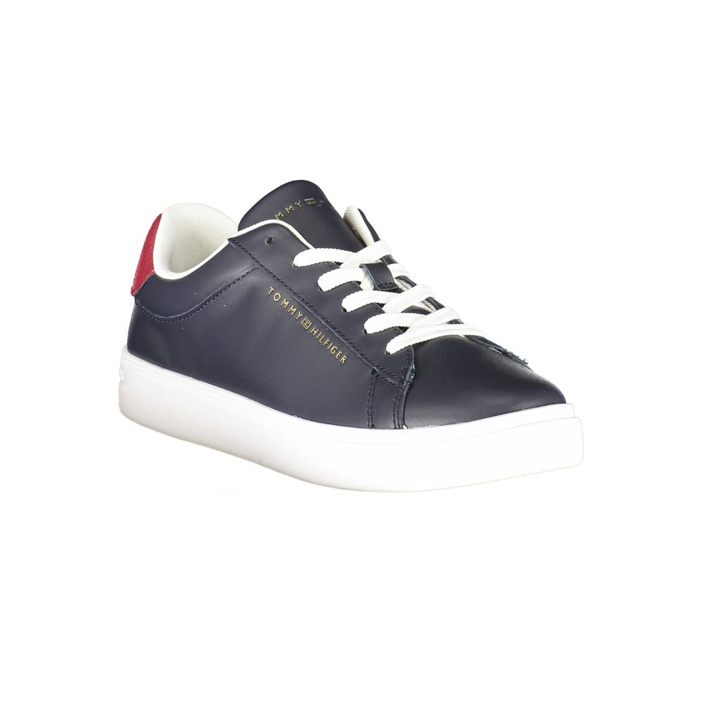 Tommy Hilfiger Blue Leather Women Sneakers