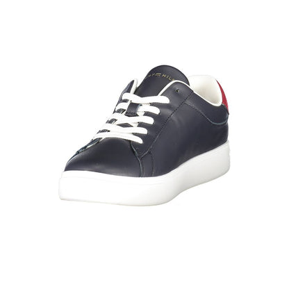 Tommy Hilfiger Blue Leather Women Sneakers