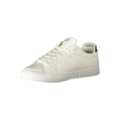 Tommy Hilfiger Men's Sneakers with Green Details – White
