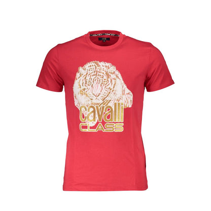 Cavalli Class Red Cotton Men TShirt
