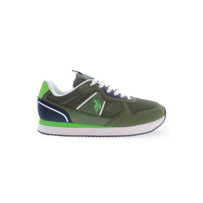 U.S. POLO ASSN. Green Polyester Men Sneakers