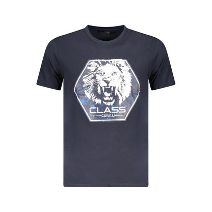 Cavalli Class Blue Cotton T-Shirt
