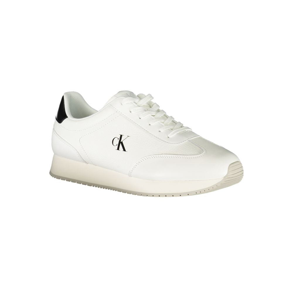 Calvin Klein White Leather Men Sneakers
