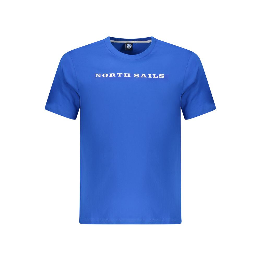 North Sails Blue Cotton Men T-Shirt