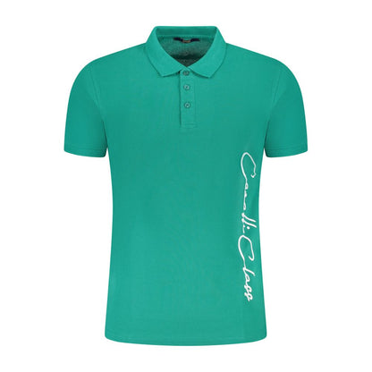 Cavalli Class Green Cotton Men's Polo Shirt
