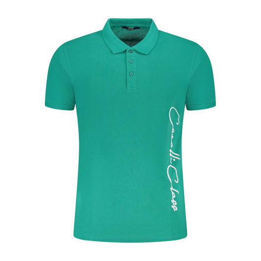 Cavalli Class Green Cotton Men's Polo Shirt