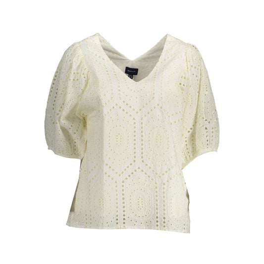 Gant white cotton T-shirt for women