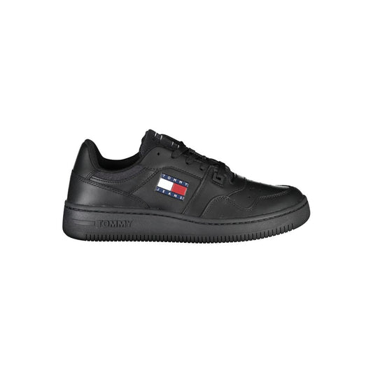 Tommy Hilfiger black leather sneakers for women
