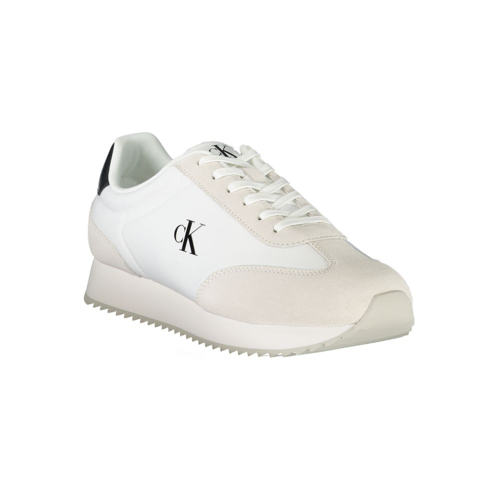 Calvin Klein White Leather Men Sneakers