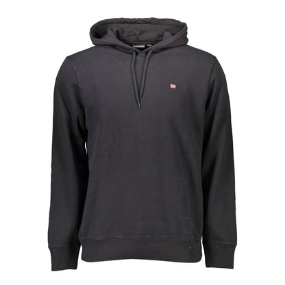 Napapijri Men's Cotton-Blend Hooded Sweatshirt – Black