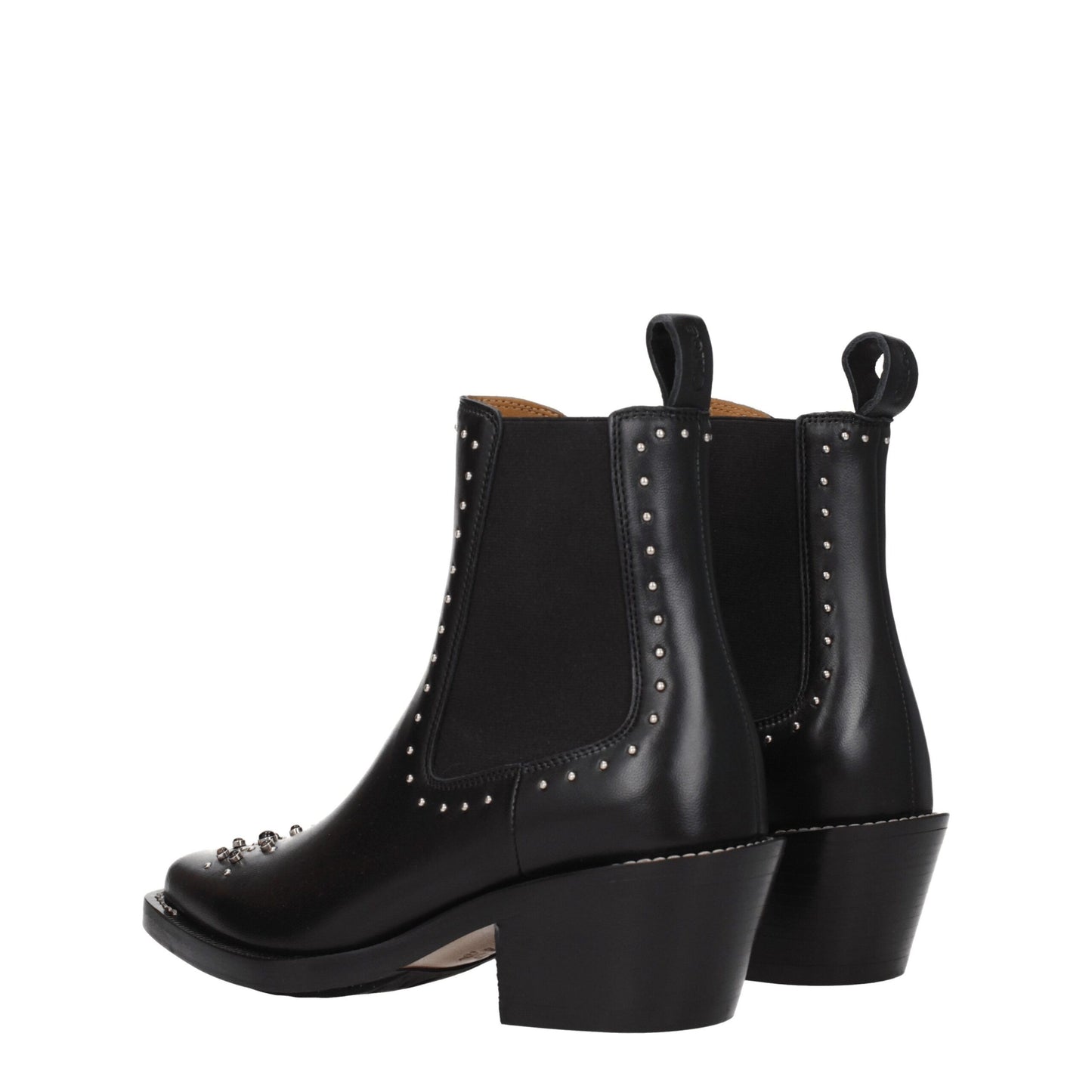 Chloé Black Leather Ankle Boots