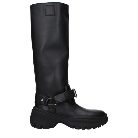 Burberry black leather boots