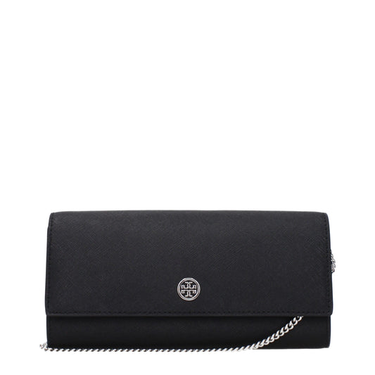 Tory Burch Black Leather Clutch Bags