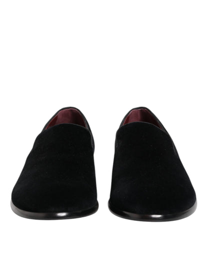 Dolce & Gabbana Men's Cotton-Velvet Loafers – Black