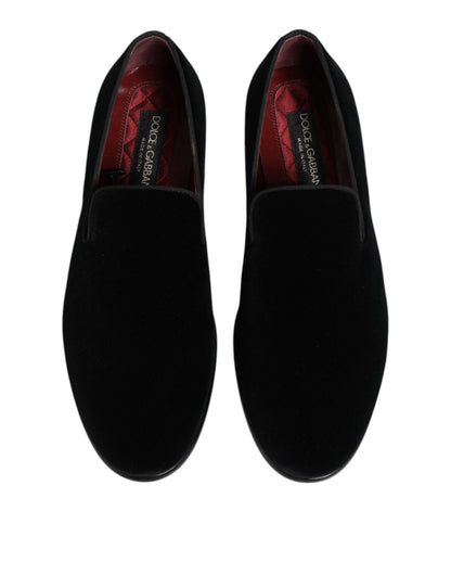 Dolce & Gabbana Men's Cotton-Velvet Loafers – Black