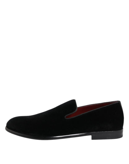 Dolce & Gabbana Men's Cotton-Velvet Loafers – Black