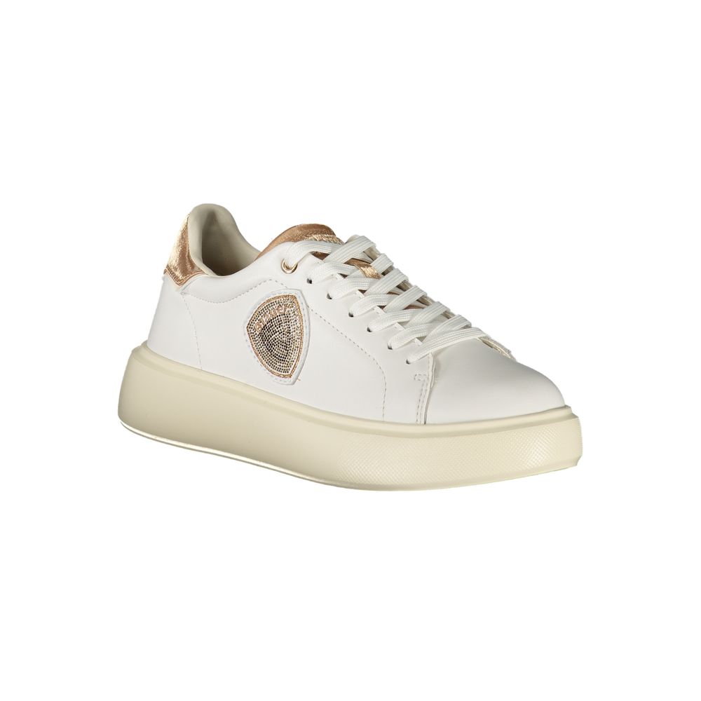 Blauer Women's Sneakers with Bronze Details – White