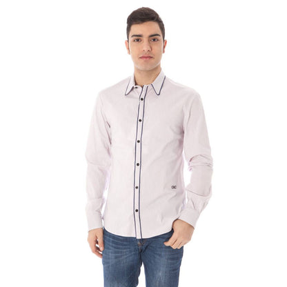 Costume National Rosa Cotton Men Shirt