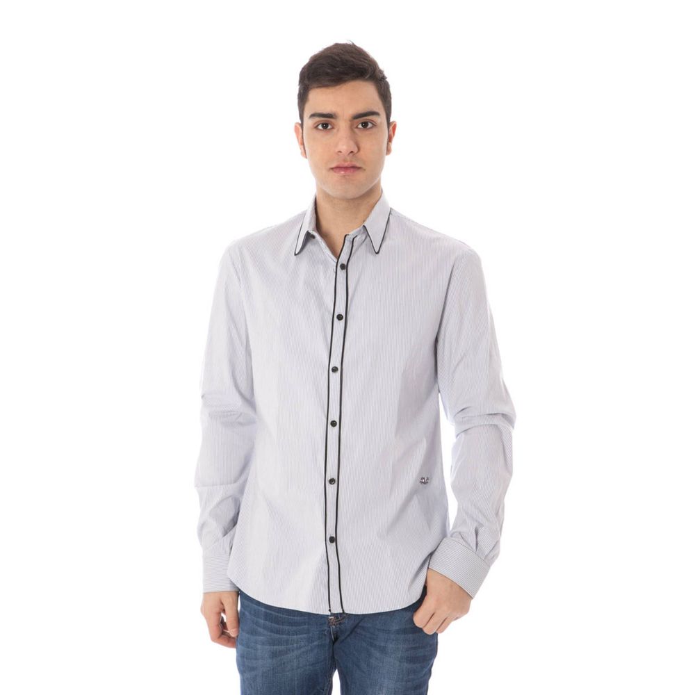 Costume National Azzurro Cotton Men Shirt
