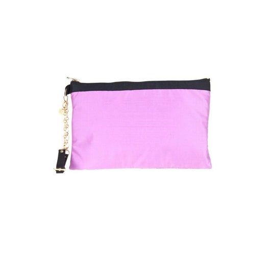 Patrizia Pepe purple silk and viscose clutch