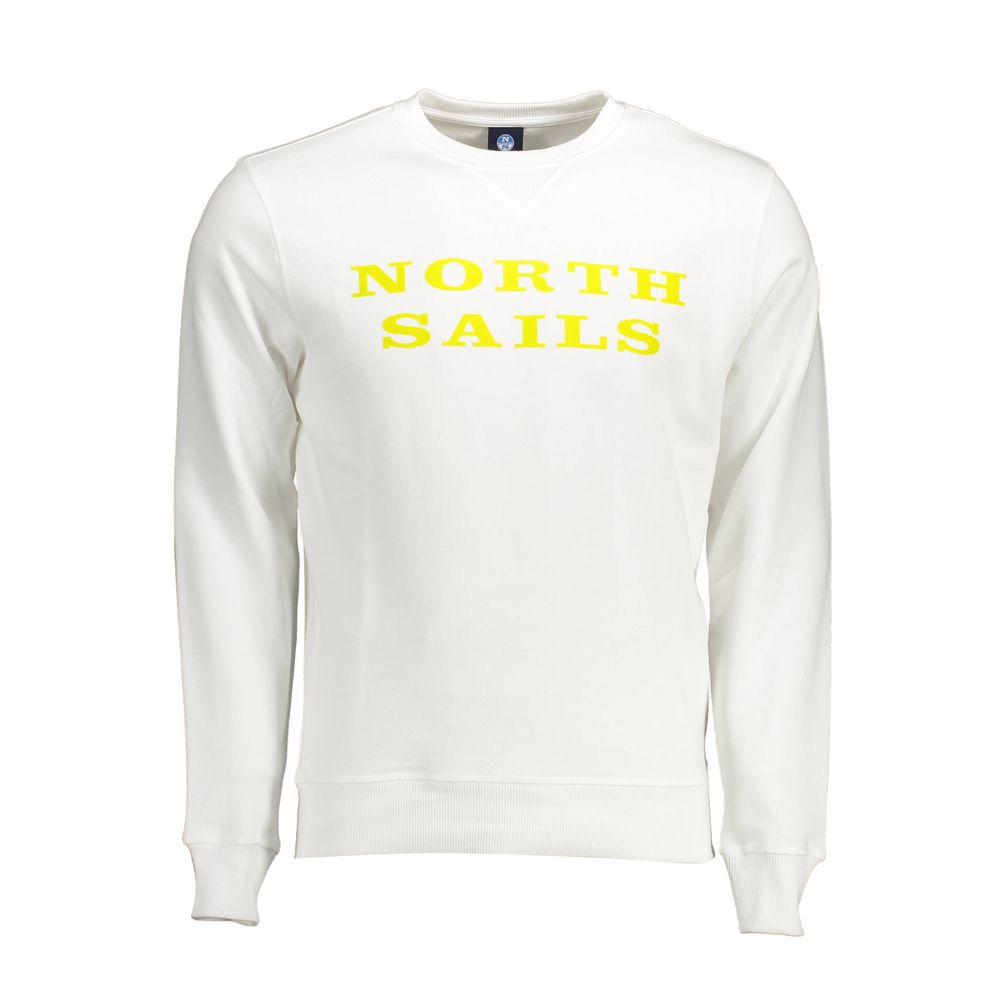 North Sails white cotton sweatshirt for men