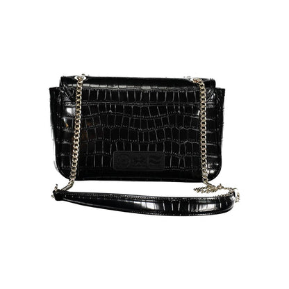 La Martina black polyurethane shoulder bag
