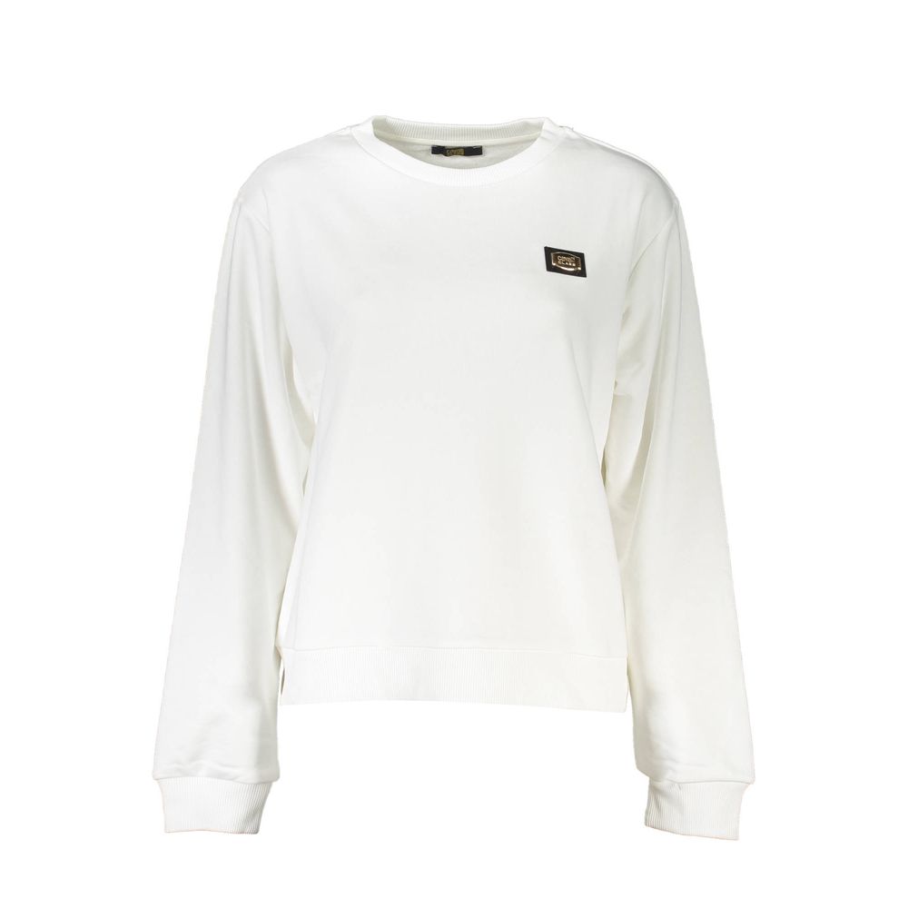 Cavalli Class Bianco Cotton Women Sweatshirt