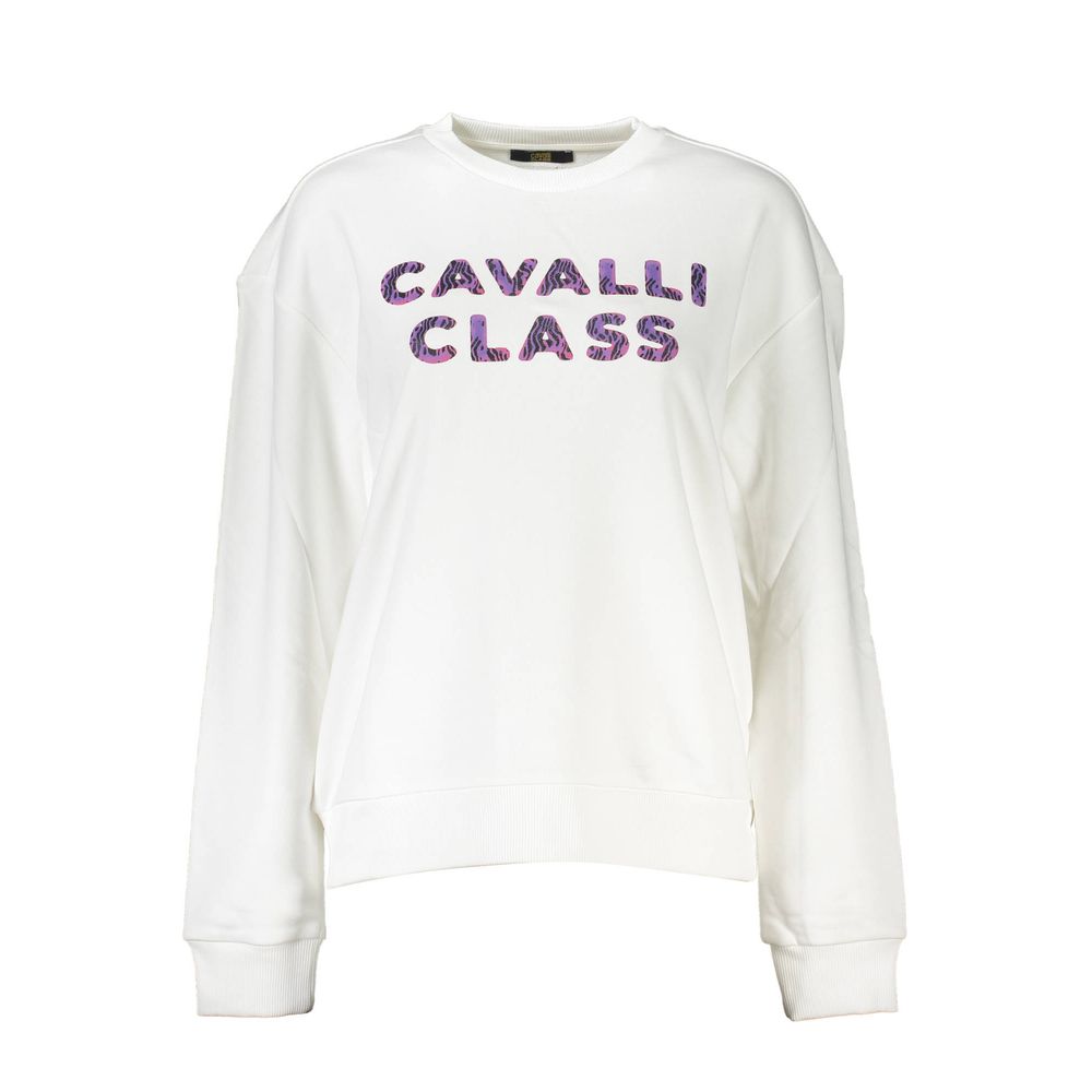 Cavalli Class Cotton-Blend Sweatshirt – White