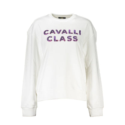 Cavalli Class Cotton-Blend Sweatshirt – White