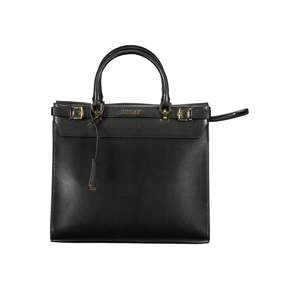Black Guess Jeans Sestri Logo handbag in polyurethane