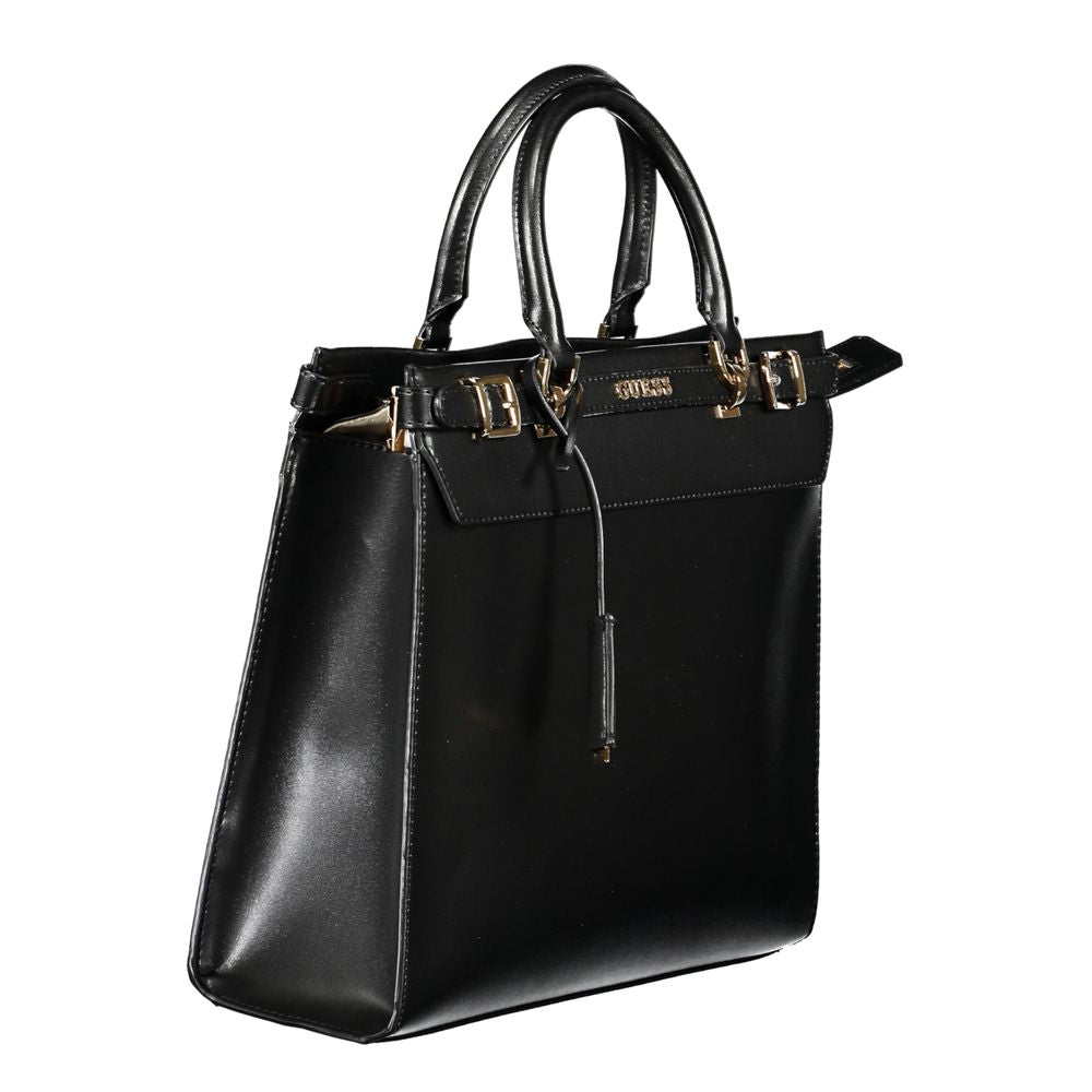 Black Guess Jeans Sestri Logo handbag in polyurethane