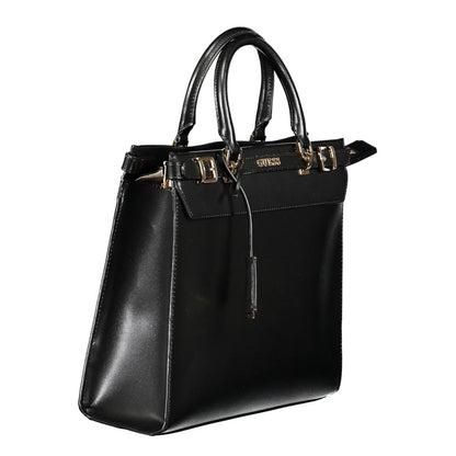Black Guess Jeans Sestri Logo handbag in polyurethane