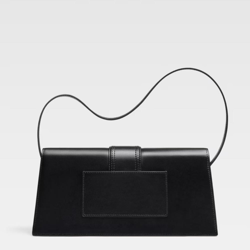 Jacquemus Black  leather Le Bambino Long bag
