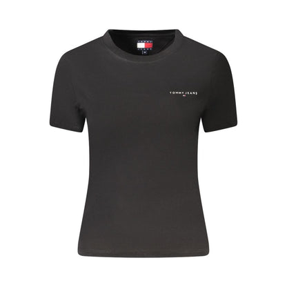 Tommy Hilfiger Black Cotton Women T-Shirt