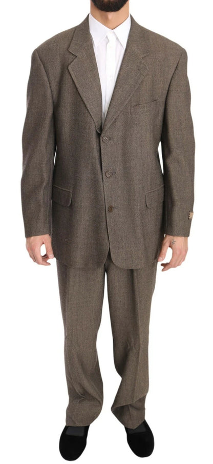 Dolce & Gabbana Brown Single Breasted Wool Suit