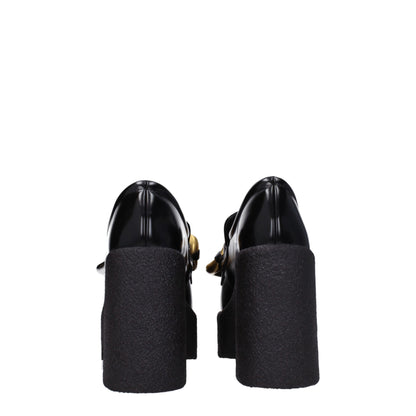 Stella McCartney Black Leather Platform Loafers