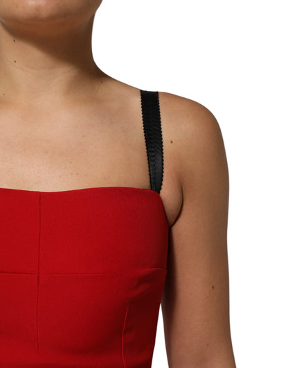 Red Dolce & Gabbana bodycon dress in acetate and rayon