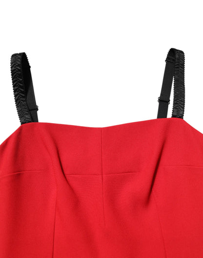 Red Dolce & Gabbana bodycon dress in acetate and rayon