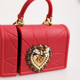 Dolce & Gabbana Red Silicone Devotion Heart Cover Bag Women Airpods Case