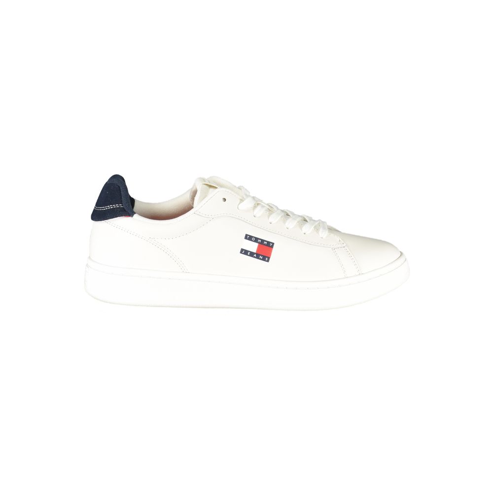 Tommy Hilfiger White Leather Men Sneakers