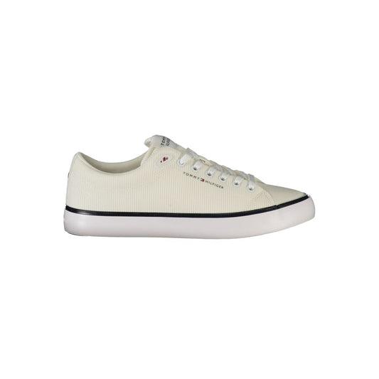 Tommy Hilfiger White Polyester Men Sneakers