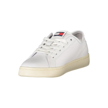Tommy Hilfiger White Leather Women Sneakers