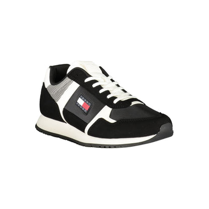 Tommy Hilfiger Black Polyester Men Sneakers